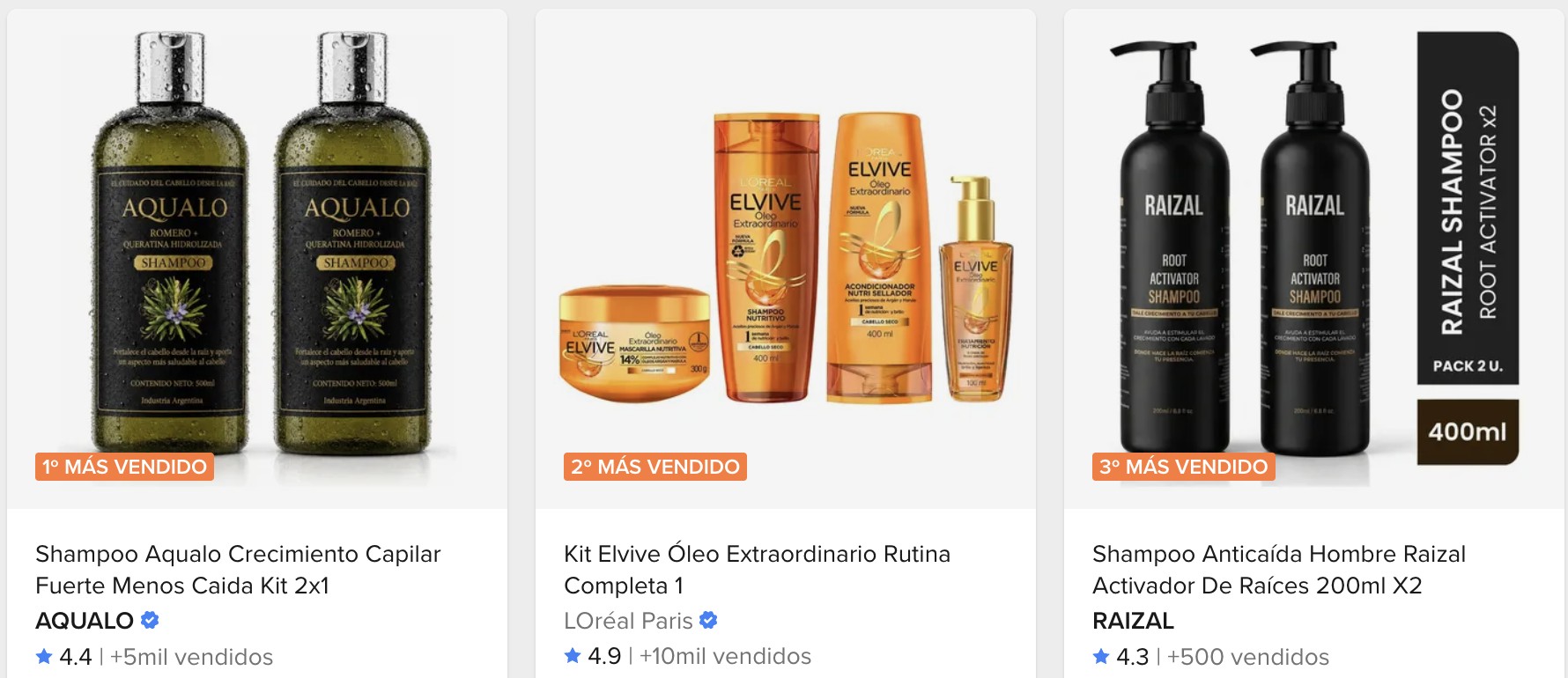 Los más vendidos de Mercado Libre: AQUALO primero, L'Oréal segundo
