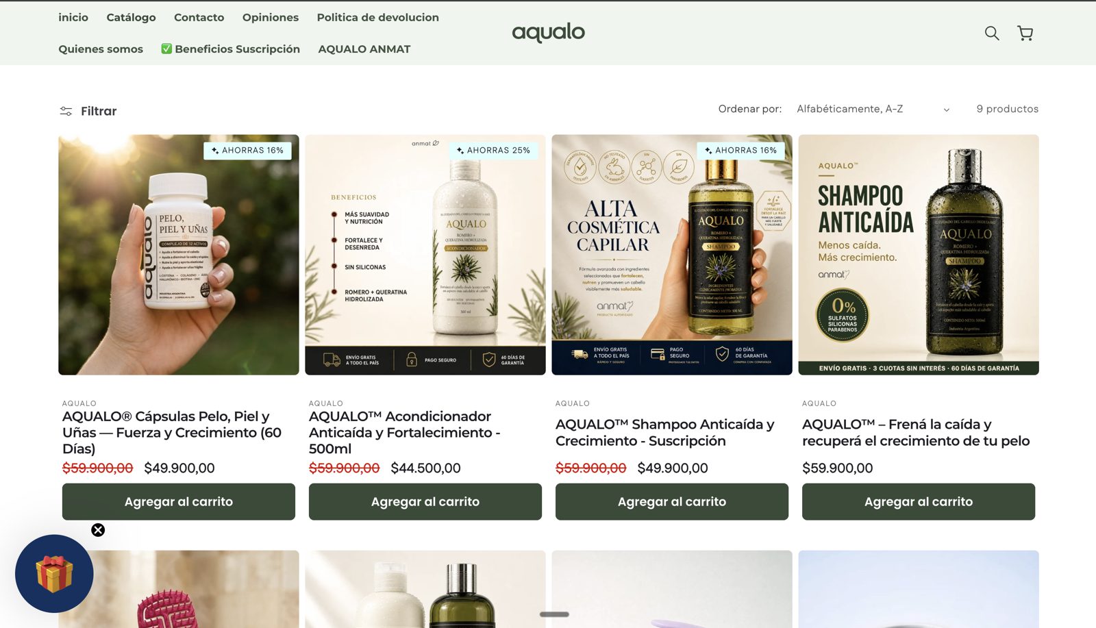 La tienda online de AQUALO